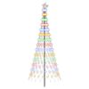 vidaXL LED Kerstboom 250 cm 290 LED's Meerkleurig IJzer Zwart