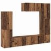 vidaXL Tv-meubelset 7 st Oud Hout Bewerkt hout