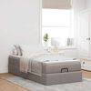 vidaXL Ottoman bed met matras 100x200cm stof taupe