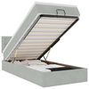 vidaXL Ottoman bed met matras en LED's 90x200cm fluweel lichtgrijs