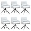 vidaXL Draai Eetstoelen 6 st Kunstleer Wit 59 x 59,5 x 90 cm