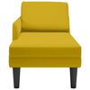 vidaXL Chaise longue met kussen en rechterarmleuning fluweel geel
