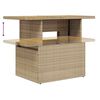 vidaXL 9-delige Loungeset met kussens poly rattan beige