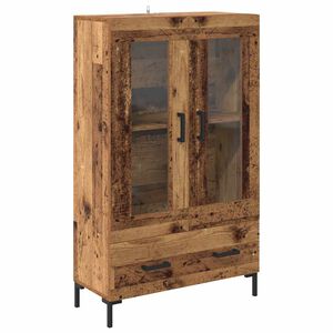 vidaXL Highboard met lade Oud Hout 69,5 x 31 x 115 cm Bewerkt hout