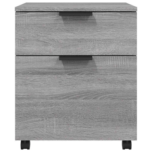 vidaXL Dossierkast verrijdbaar 45x38x54 cm bewerkt hout grijs sonoma