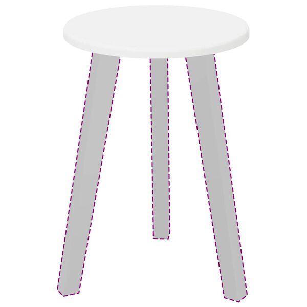 vidaXL Tafelblad Wit 30 x 30 x 1,5 cm Bewerkt hout