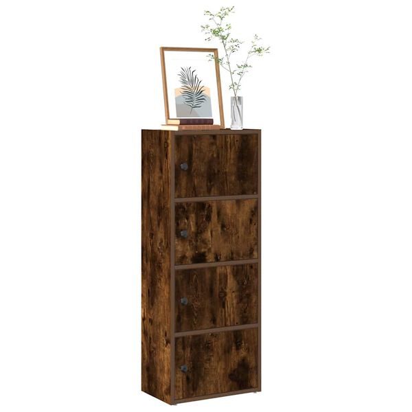 vidaXL Boekenkast 40x24x102 cm bewerkt hout gerookt eikenkleurig