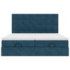 vidaXL Ottoman bed met matrassen 180x200cm fluweel donkerblauw