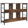 vidaXL Boekenkast Gerookt eiken 102 x 32 x 72,5 cm Bewerkt hout