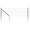 vidaXL Euro-hek met grondpennen 10 x 0,8 m PVC-Coated Staal Groen Mesh