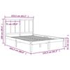 vidaXL Bedframe zonder matras massief grenenhout 150x200 cm