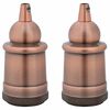 vidaXL Lamphouders 2 st rood brons E27