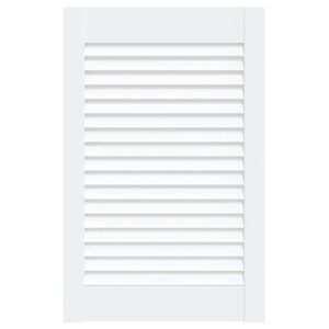vidaXL Kastdeur met lamellen 61,5x39,4 cm massief grenenhout wit