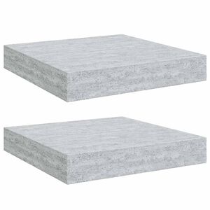 vidaXL Wandschappen 2 st zwevend 23x23,5x3,8 cm MDF betongrijs