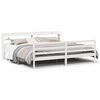 vidaXL Bedframe met hoofdeinde zonder matras 200x200 cm wit