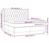 vidaXL Boxspring met matras stof zwart 160x200 cm