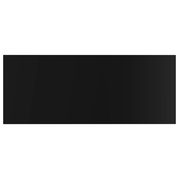 vidaXL Wandschappen 4 st 100x40x1,5 cm spaanplaat hoogglans zwart