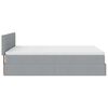 vidaXL Ottoman bed met matras 140x200cm stof lichtgrijs