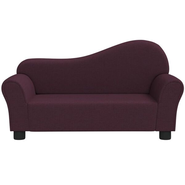 vidaXL Kinderbank stof paars