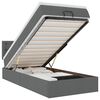 vidaXL Ottoman bed met matras 80x200cm stof donkergrijs