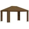 vidaXL Paviljoen 4 &times; 3 m Taupe Polyester en staal 190 gsm