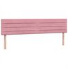 vidaXL Boxspring met matras fluweel roze 200x220 cm