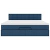 vidaXL Ottoman bed met matras en LED's 160x200cm stof blauw