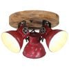 vidaXL Plafondlamp 25 W E27 35x35x25 cm verweerd rood