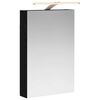 vidaXL Badkamer spiegelkast met plank Zwart Eiken 40 x 10,5 x 60,5 cm