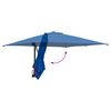 vidaXL Tuinparasol Azurblauw 248,5 x 247,5 x 160 cm Polyester en staal