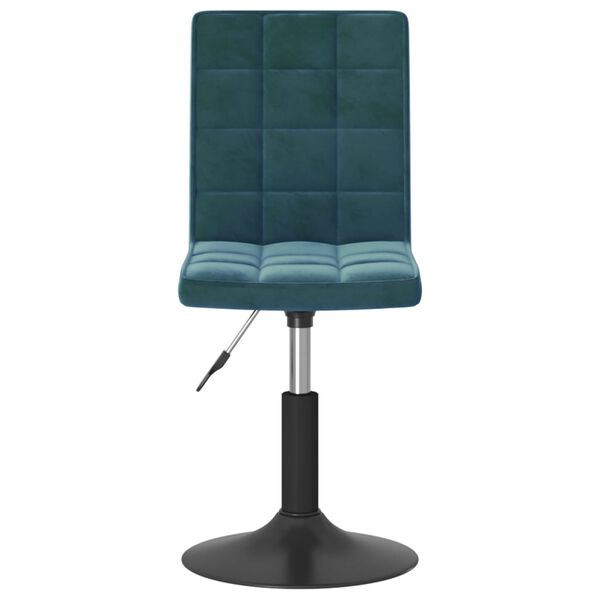 vidaXL Eetkamerstoelen draaibaar 2 st fluweel blauw