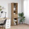 vidaXL Highboard Artisan Eiken 40 x 42,5 x 185 cm Bewerkt hout