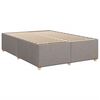 vidaXL Boxspring met matras stof taupe 140x200 cm