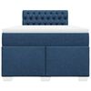vidaXL Boxspring met matras stof blauw 120x190 cm