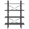 vidaXL Boekenkast met 4 schappen 100x30x140 cm grenenhout grijs