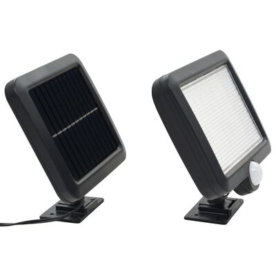 vidaXL Solarlamp met bewegingssensor en LED's wit