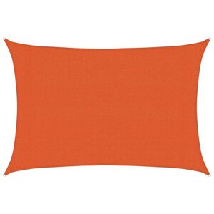 vidaXL Zonnezeil 160 g/m&sup2; rechthoekig 3x4,5 m HDPE oranje