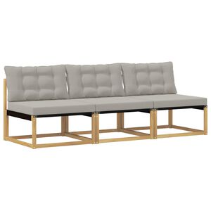 vidaXL Buiten Midden Sofa Massief Acaciahout en Textilene Wit