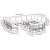 vidaXL Tuinbankenset met kussen 13 pcs Zwart Aluminium