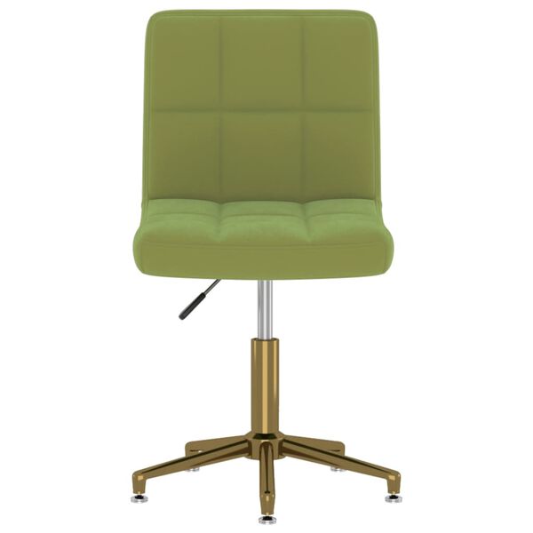 vidaXL Eetkamerstoel draaibaar fluweel lichtgroen