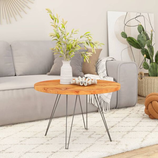 vidaXL Tafelblad rond &Oslash; 80x3,8 cm massief acaciahout