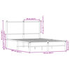 vidaXL Bedframe zonder matras metaal bruin eikenkleurig 120x200 cm