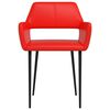 vidaXL Eetkamerstoelen 2 st kunstleer rood