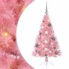 vidaXL Kunstmatig Voorverlicht Kerstboom met 150 LED Roze 120 cm PVC