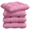 vidaXL Zitkussens 4 st Stof Roze 40 x 40 x 12 cm