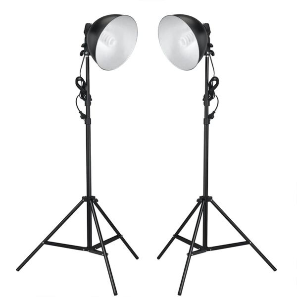 vidaXL Fotostudioset met lampen, achtergrond en reflector
