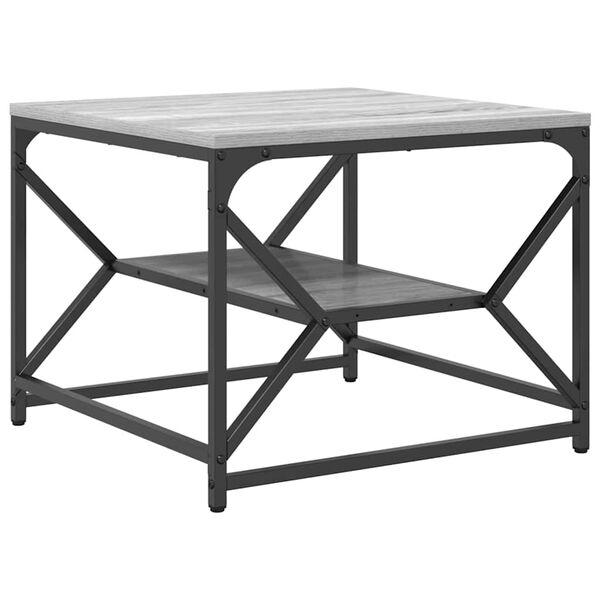 vidaXL Salontafel Grijs Sonoma 51 x 50 x 40 cm