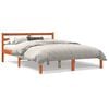 vidaXL Bed met matras massief grenenhout wasbruin 140x190 cm