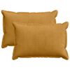 vidaXL Kussensloop 2 st HOUTEN Geel 30 x 50 cm corduroy