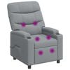 vidaXL Massage-relaxstoel Lichtgrijs 75 x 93 x 102 cm Stof